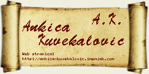 Ankica Kuvekalović vizit kartica